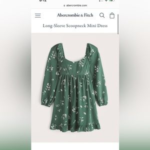 Abercrombie
Long-Sleeve Scoopneck Mini Dress
SKU: 650496714
GREEN FLORAL / M